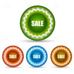 Colourful Round Sale Tags